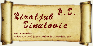 Miroljub Dinulović vizit kartica
